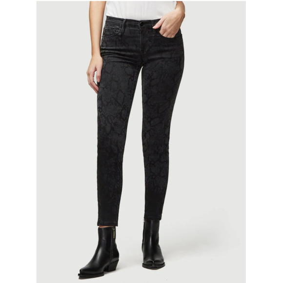 FRAME DENIM NWT Le Skinny Jeans De Jeanne in Black Tonal Python // 24 - Picture 1 of 10